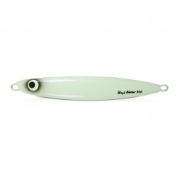 Samurai II Knife Saltwater Jig Lure - White: Green Glow