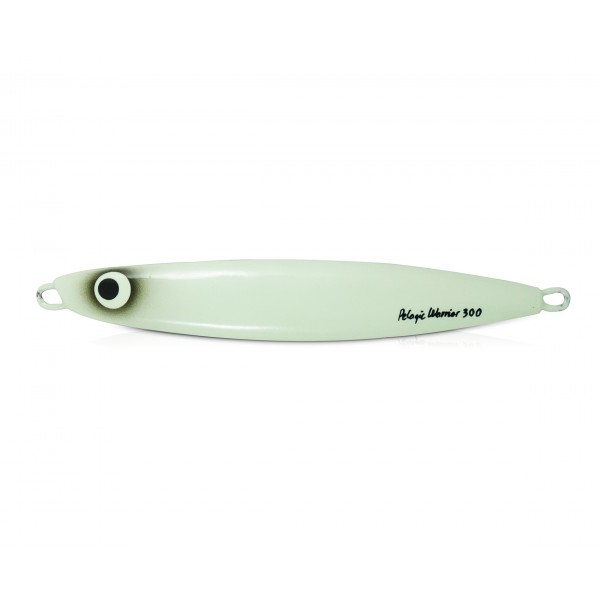 Samurai II Knife Saltwater Jig Lure - White: Green Glow